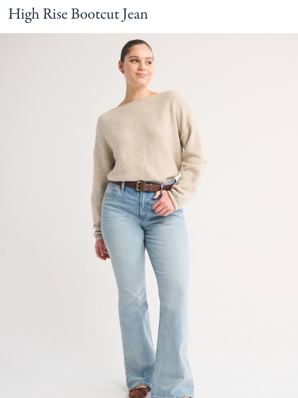 Abercrombie & Fitch Light Blue High-Rise Bootcut Jeans
